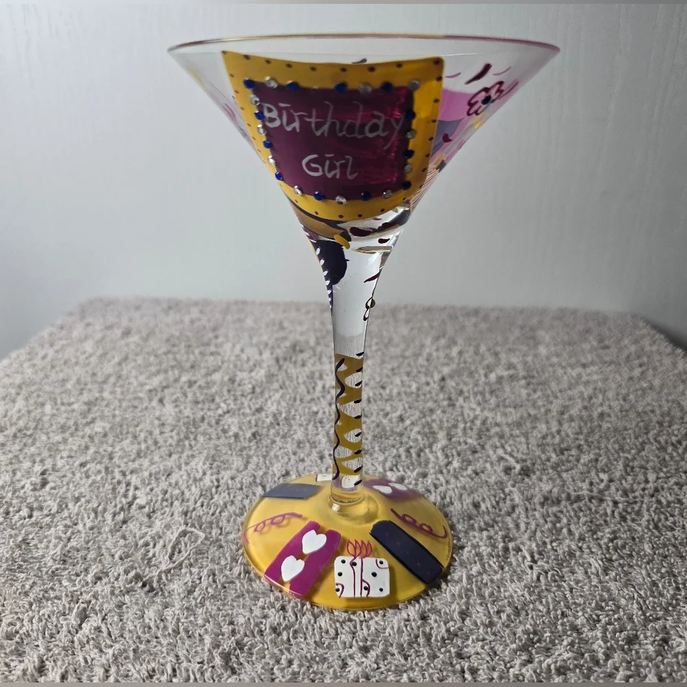 Lolita Happy Birthday Girl Martini Glass